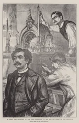 M Binet, der Architekt der Pariser Ausstellung von 1900, und sein Modell des Eingangs